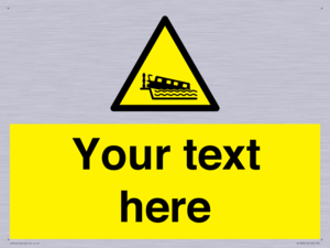 Custom warning grounding narrow boat on lock cill